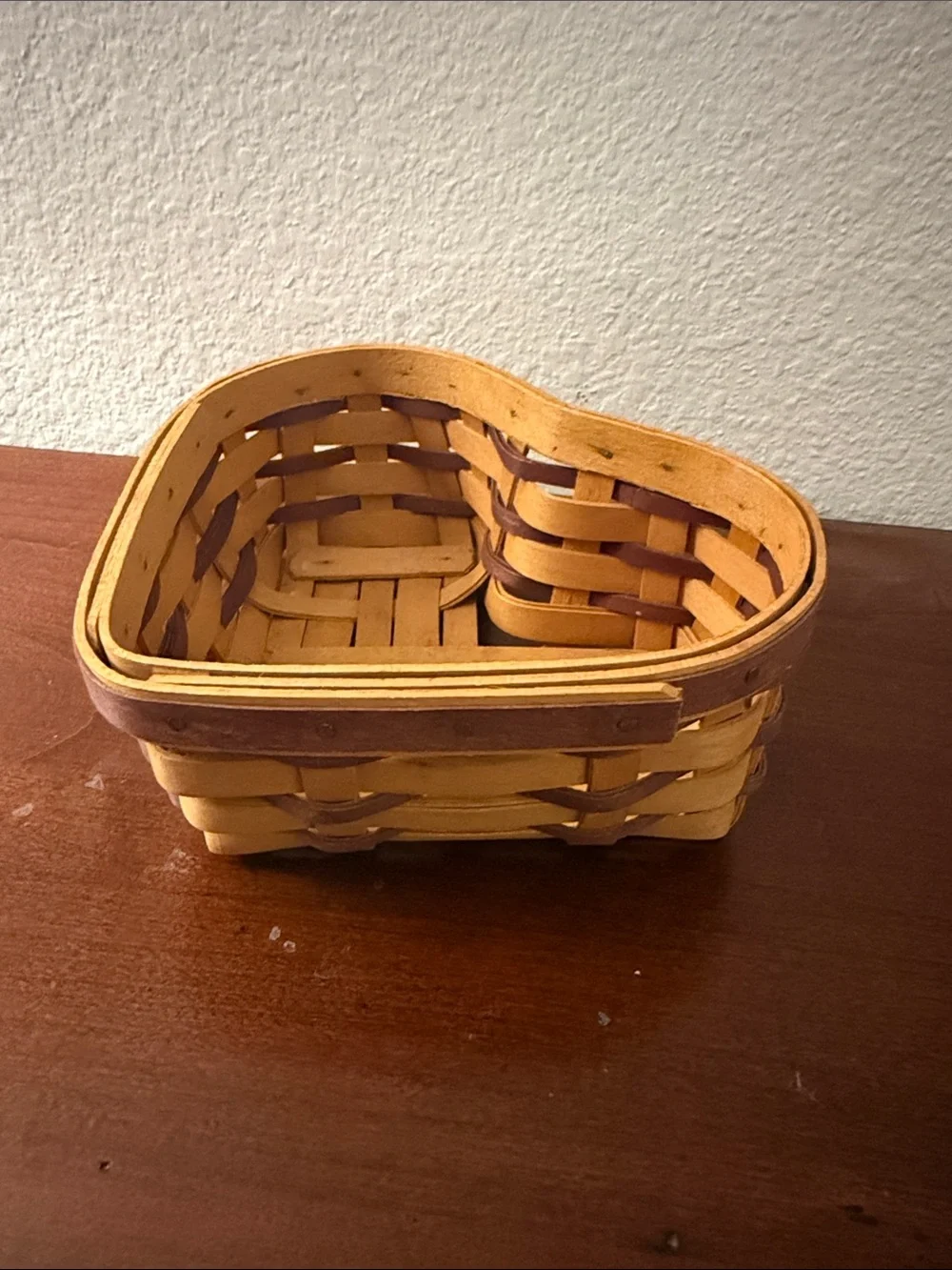 Longaberger Small Heart Shaped Basket 2000